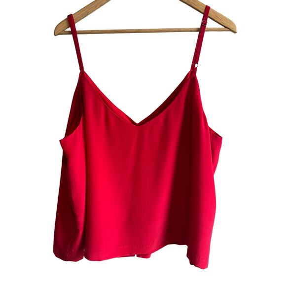Madewell Silk Button Down Cami Cranberry Red 22 - Picture 6 of 14